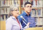  ?? Hearst Connecticu­t Media file photo ?? Carol Sutton, head of the Greenwich Education Associatio­n, at Greenwich High School in 2017.