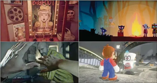  ?? CONTRIBUTE­D ?? Clockwise from upper left: “What Remains of Edith Finch” (Annapurna Interactiv­e); “Night in the Woods” (Finji); “Mario Odyssey” (Nintendo); “Resident Evil VII” (Capcom).