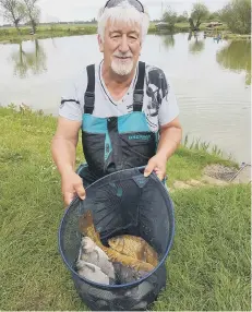  ??  ?? Jay Richardson was a winner on the Horseshoe Pool at Float Fish Farm.