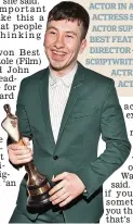  ??  ?? Promising talent: Barry Keoghan