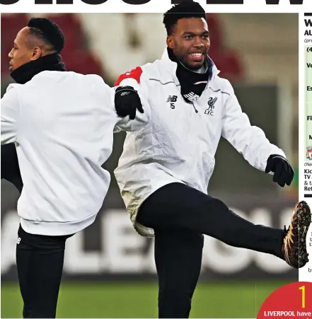  ?? ACTION IMAGES ?? Best foot forward: Nathaniel Clyne and Daniel Sturridge train in Augsburg