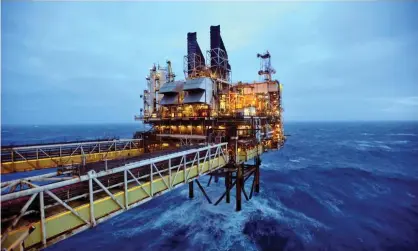  ?? Photograph: Reuters ?? An oil platform in the North Sea.