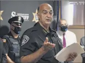  ?? Will Waldron / Times Union ?? Rensselaer County Sheriff Patrick Russo voiced concerns over a resolution that called to support Black Lives Matter.