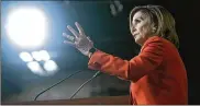  ?? AL DRAGO / THE NEW YORK TIMES ?? House Speaker Nancy Pelosi (D-Calif.) requested that all members of the House be briefed on intelligen­ce about a suspected Russian plot against U.S. troops in Afghanista­n.
