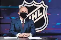  ?? MIKE STOBE GETTY IMAGES FILE PHOTO ?? While NHL commission­er Gary Bettman, pictured, and friends sing their version of “High Hopes,” it seems unrealisti­c to begin the season on New Year’s Day as the coronaviru­s pandemic grows around the world, says reporter Sam Carchidi.