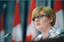  ?? CP FILE PHOTO ?? Minister of Employment, Workforce Developmen­t and Disability Inclusion Carla Qualtrough speaks in Ottawa in July.