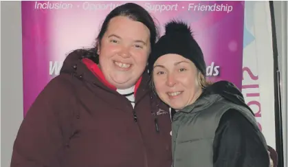  ?? PICTURE BY PAUL CANAVAN ?? Michelle O Rourke and Louise Harte at the Dip for World Down Syndrome Day event in Rosses Point.