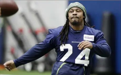  ?? Associated Press ?? Marshawn Lynch, signed out of retirement by Seattle, Lynch has not played since Week 6 of last season.