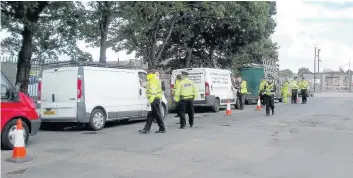  ??  ?? Out in force Police will be keeping a close eye on motorists over the festive season