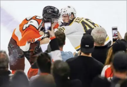  ?? TOM MIHALEK — THE ASSOCIATED PRESS ?? Much will be expected very quickly of 19-year-old Nolan Patrick, who is currently slotted as the Flyers’ No. 2 center. The Flyers kick off the regular season Wednesday night in San Jose.