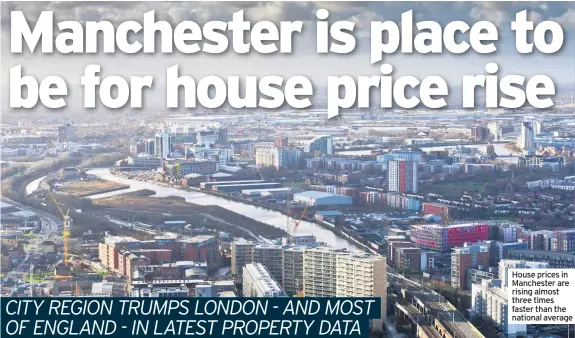  ??  ?? House prices in Manchester are rising almost three times faster than the national average