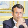  ?? FOTO: MARIN/DPA ?? Frankreich­s Präsident Macron berief eine Krisensitz­ung ein.