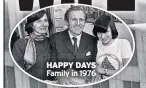  ??  ?? HAPPY DAYS Family in 1976