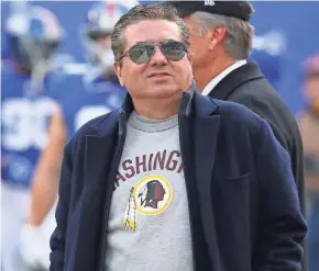  ?? VINCENT CARCHIETTA / USA TODAY SPORTS ?? Daniel Snyder had promised he’d never change Washington’s nickname but buckled to pressure from sponsors.