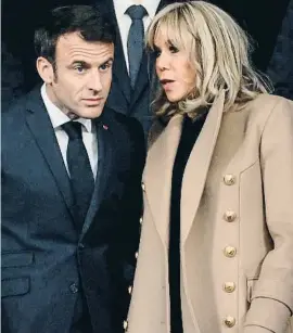  ?? BRANCK FIFE / AFP ?? Macron y su esposa, el sábado en la final de la Copa de Francia