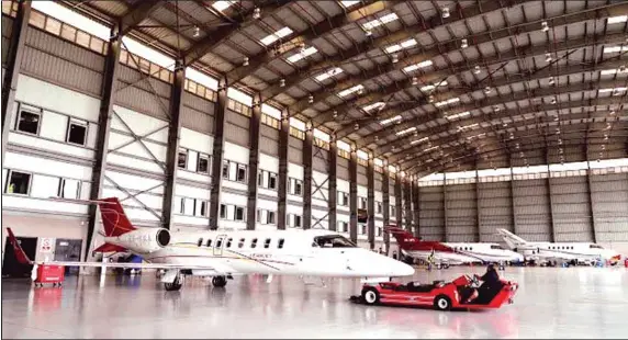  ??  ?? ExecuJet FBO at the Lagos airport is one of largest hangars for private jets in Nigeria