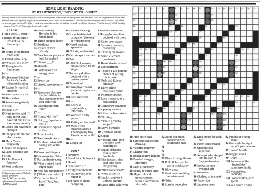 NEW YORK TIMES CROSSWORD PUZZLE - PressReader