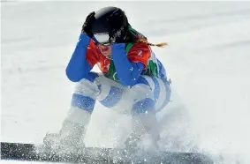  ??  ?? Anno d’oro Michela Moioli, 22 anni, ha vinto l’oro olimpico e la Coppa del Mondo nello snowboard cross (Lapresse)