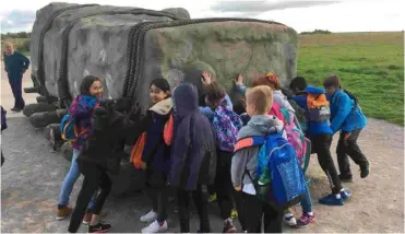  ??  ?? LVS Ascot’s Year 5 pupils at Stonehenge