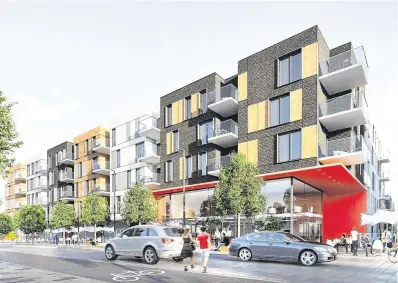  ??  ?? Build to rent: An artist’s impression of some of the new apartments being built in Cherrywood, south Dublin