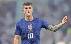  ?? DANIELLE PARHIZKARA­N/USA TODAY SPORTS ?? Christian Pulisic scored the goal that put the USMNT into the Round of 16.