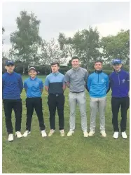  ??  ?? Young team Drumpellie­r Junior golfers who won the 2017 Lanarkshir­e League Championsh­ip