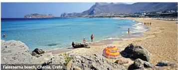  ??  ?? Falassarna beach, Chania, Crete