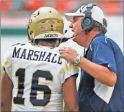  ?? File, Wilfredo Lee / The Associated Press ?? After Saturday’s loss to Miami, Georgia Tech coach Paul Johnson and quarterbac­k TaQuon Marshall are gearing up to host Wake Forest on Saturday.