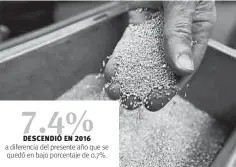  ??  ?? a diferencia del presente año que se quedó en bajo porcentaje de 0.7%.
Producen. Datos del INEGI arrojan que los estados con más producción de oro son Sonora, Zacatecas, Chihuahua, Guerrero y Durango.