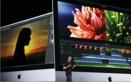  ?? MARCIO JOSE SANCHEZ — THE ASSOCIATED PRESS ?? Apple’s John Ternus speaks during an announceme­nt of new products at the Apple Worldwide Developers Conference in San Jose Monday.