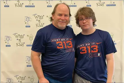  ?? PHOTO SUBMITTED BY RANDY RICHARDSON ?? Randy Richardson and his son, Nathan, plan to donate their hair to Maggie’s Wigs for Kids in July, marking the one-year anniversar­y of Susie Richardson’s cancer diagnosis.