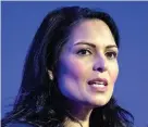  ??  ?? Home Secretary Priti Patel