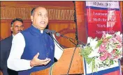  ?? HT PHOTO ?? Himachal CM Jai Ram Thakur has warned the Congress that his government would act against the leaders whose names are in the 2015 chargeshee­t submitted by the BJP.