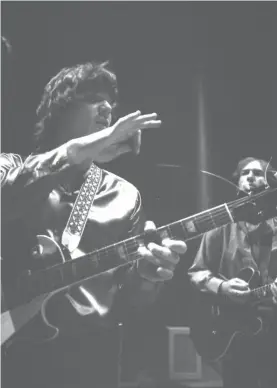  ?? PROVIDED BY BRUCE STEINBERG/MGM+ ?? A young Steve Miller gestures during a rehearsal. Miller arrived in San Francisco with only a guitar and van to his name, but emerged as one of the top acts from the scene.