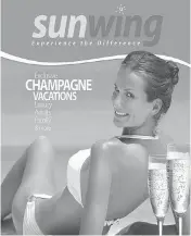  ??  ?? Sunwing stopped using the term champagne on its website earlier this year after a lawsuit was filed.