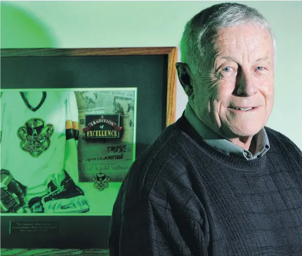  ?? — POSTMEDIA FILES ?? Clare Drake, who coached the University of Alberta Golden Bears hockey team for 28 years and was named to the Hockey Hall of Fame in 2017, passed away in his sleep Sunday at the age of 89, leaving behind wonderful memories with everyone he met.