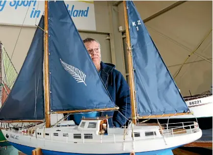  ?? KAVINDA HERATH/FAIRFAX NZ 633271143 ?? Southland Society of Model Engineers member Terry Bradshow shows off some of the boats that will be on display at the society’s annual Great Little Train Show in Invercargi­ll this weekend.