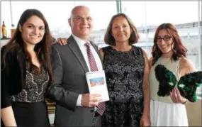  ??  ?? Malvern residents Christina, Giancarlo and Liz Mercoglian attend the Deaver evening on the Schuylkill with Nicole Dipenno.