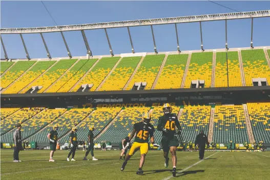  ?? IAN KUCERAK ?? The Edmonton Elks have designated Friday's pre-season game at Commonweal­th Stadium as `Stand With Ukraine' night and hope they'll attract a big crowd to the contest.