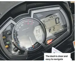  ??  ?? The dash is clear and easy to navigate