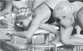  ?? MICHAEL LAUGHLIN/STAFF FILE PHOTO ?? Alexandra Meszaros is one of the core group of strong swimmers returning for Pine Crest, which will be trying to stop Jacksonvil­le Bolles’ 27-year state title run.