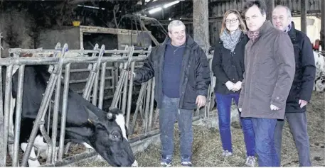  ??  ?? Didier Roguet a rencontré le président du Parc du Perche Jean-Michel Bouvier, ainsi que Denis Guillemin, directeur et Claire Martine, chargée de mission MAEC/Natura 2000.