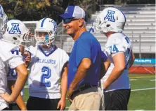  ?? Philip Walton / SportStars Magazine ?? Head coach Floyd Burnsed returned to high school football and has Acalanes at 6-0 heading into Friday’s big game.