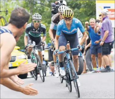  ??  ?? A LA FUGA. Mikel Landa atacó el día del Tourmalet, en la última etapa de los Pirineos del Tour 2018.