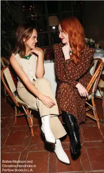  ?? ?? Bailee Madison and Christina Hendricks in Partlow boots in L.A.
