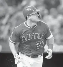  ?? Allen J. Schaben Los Angeles Times ?? MIKE TROUT, a free agent after the 2020 season, says he wants to get to the playoffs. “That’s my mind-set,” he says.