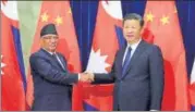  ?? REUTERS FILE ?? Nepal PM Prachanda with Chinese President Xi Jinping