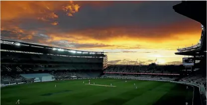  ?? GETTY IMAGES ?? The sun may be setting on Eden Park as an internatio­nal cricket venue.