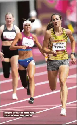  ??  ?? Irmgard Bensusan holte Paralympic­s-Silber über 200 m.