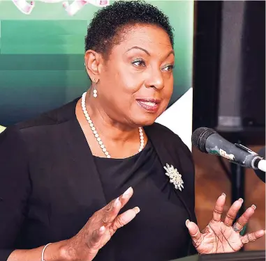  ??  ?? Olivia Grange, Minister of Culture, Gender, Entertainm­ent and Sport.